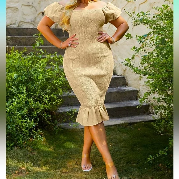 Simplee Apparel Dresses Simplee Plus Size 2x Women Smocked